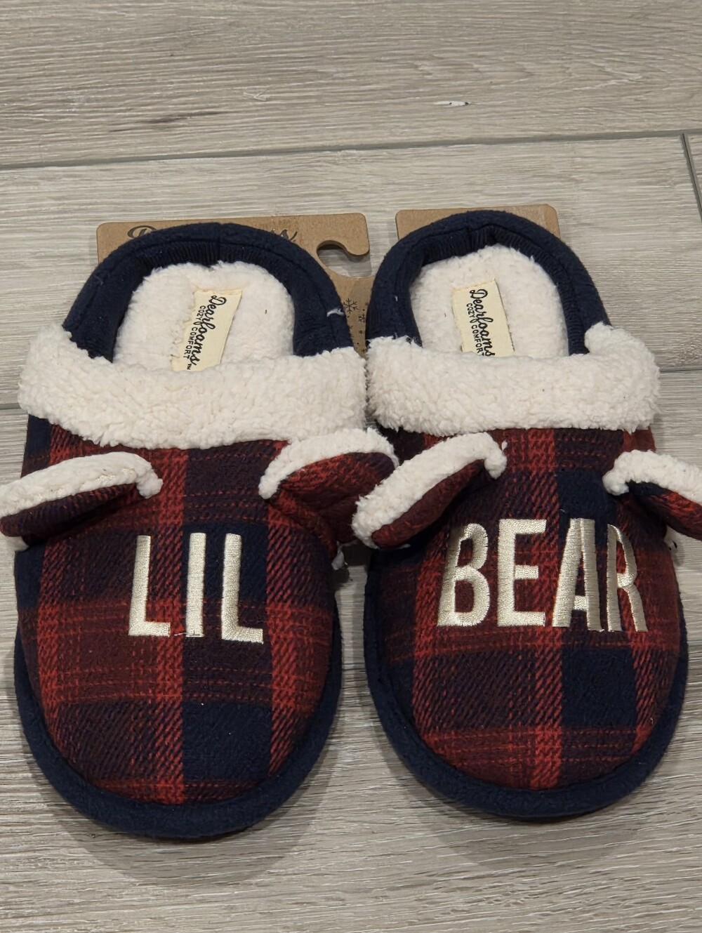 Lil Bear Dearfoams (M 3-4 W 5-6) Cozy Comfort Family Unsx Clog